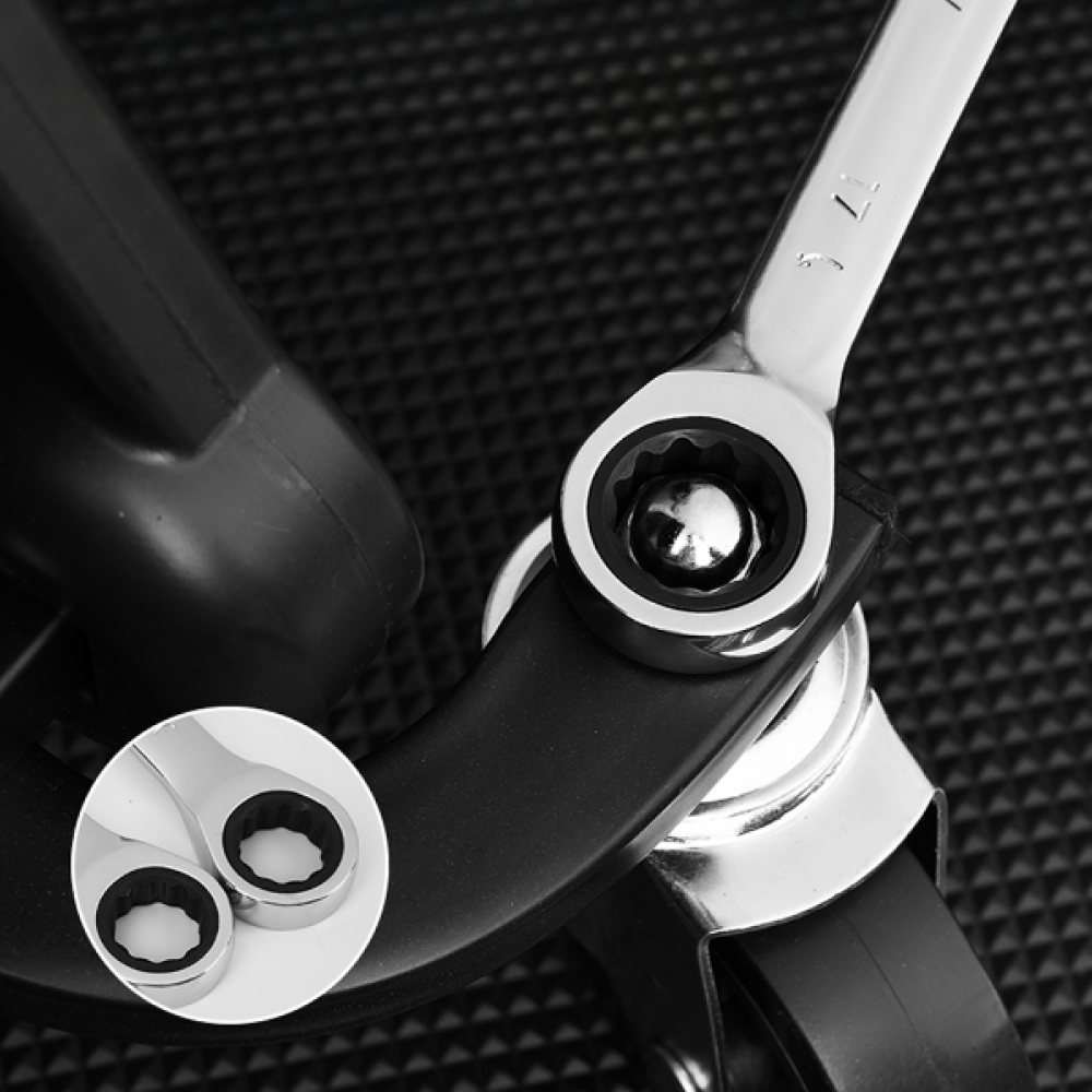 Ключ комбинированный Deli YS EDL34119, 19 мм, с трещоткой, 72 зуба - 2