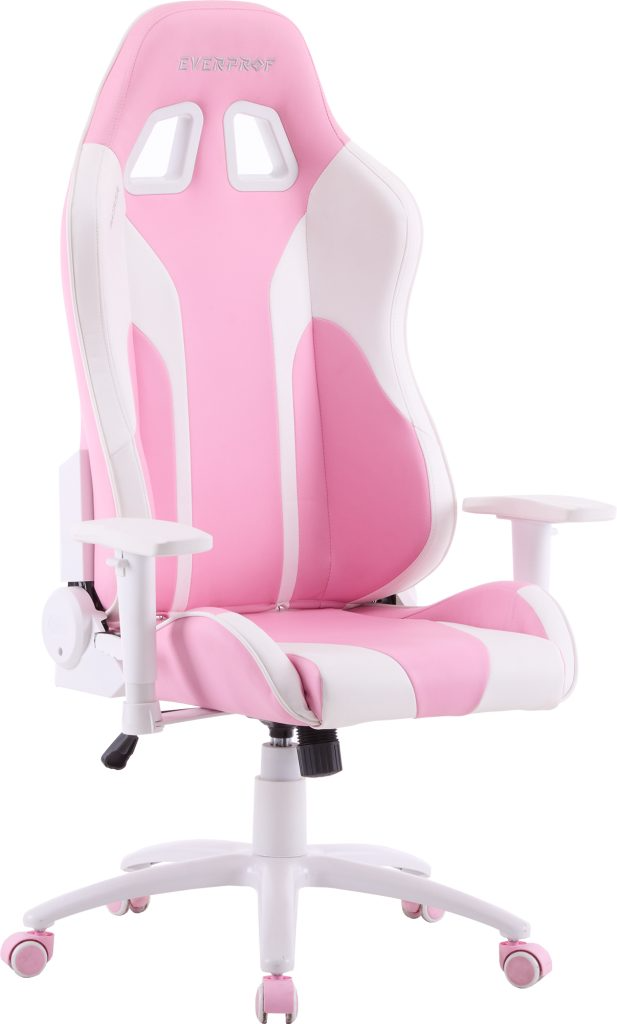 Кресло игровое EVERPROF Katana экокожа, розовый/белый, крестов. металл, корпус белый  - 14