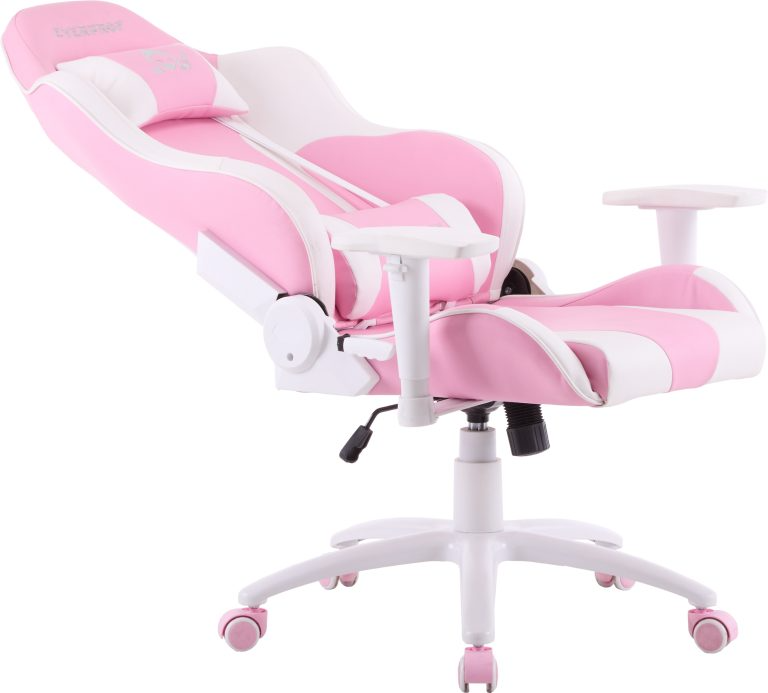 Кресло игровое EVERPROF Katana экокожа, розовый/белый, крестов. металл, корпус белый  - 12