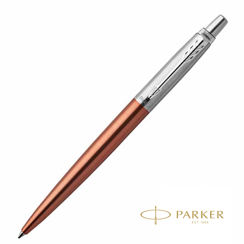 Ручка шариковая автоматическая "Parker Jotter Chelsea Orange CT", 0.7 мм, оранжевый, серебристый, стерж. синий