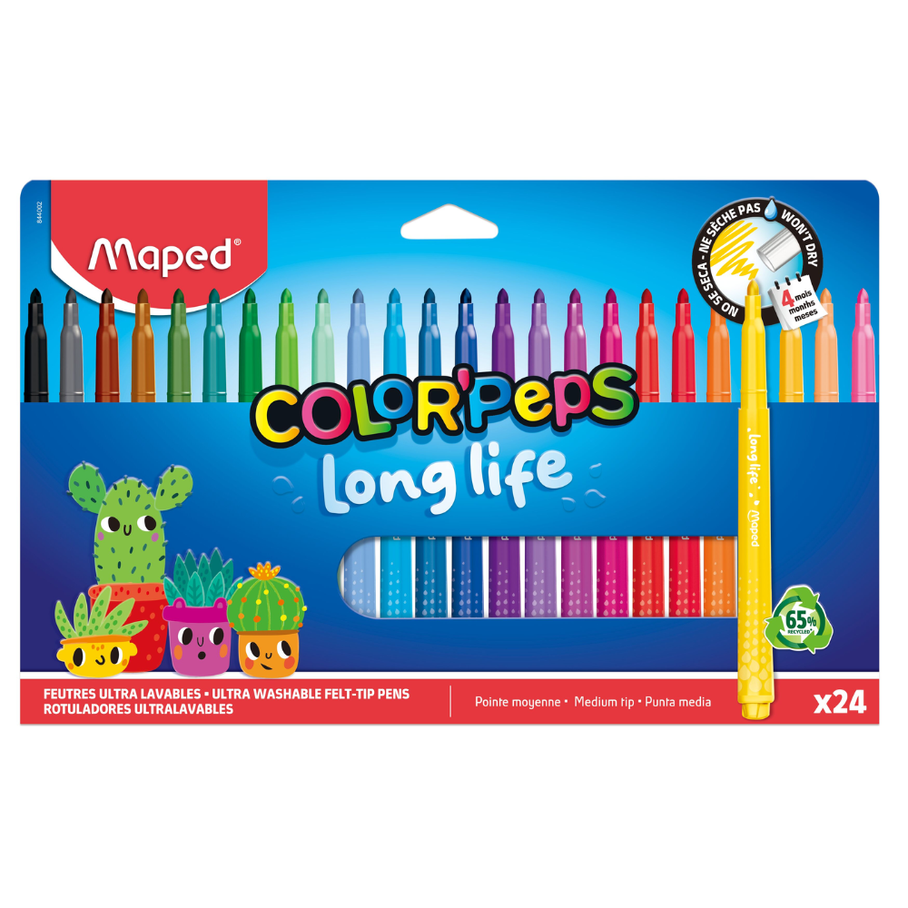Фломастеры "Color Peps Long Life", 24 шт