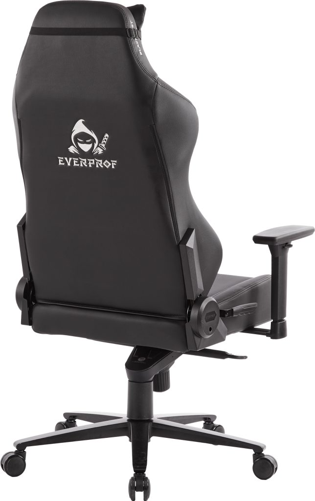Кресло игровое EVERPROF Blackshot экокожа, черный, крестов. металл - 4