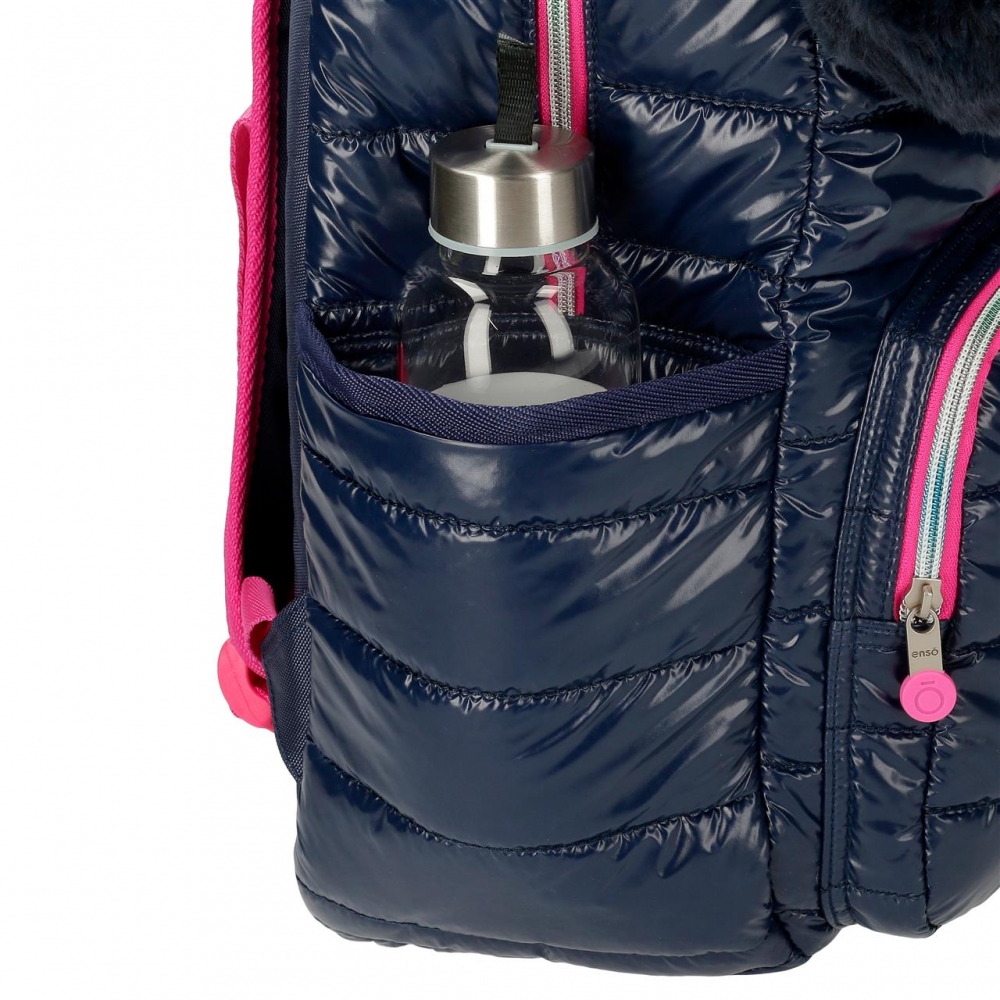 Рюкзак школьный Enso "Make a wish" L, черный, розовый - 5