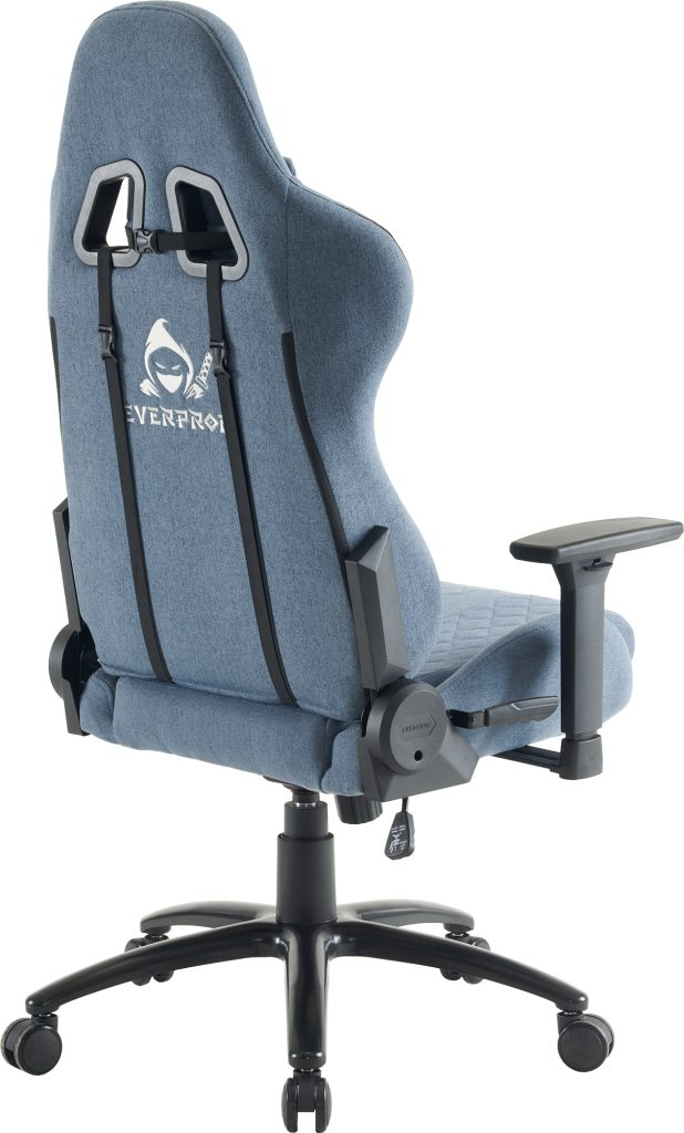 Кресло игровое EVERPROF Ghost ткань, синий, крестов. металл - 4