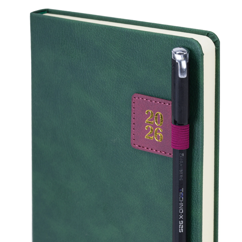 Ежедневник датированный "Accent", А5, 336 страниц, зеленый, 2026 - 4