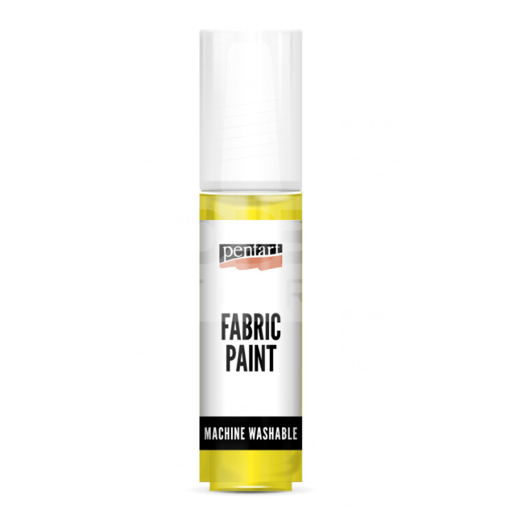 Краски для текстиля "Pentart Fabric paint", желтый, банка