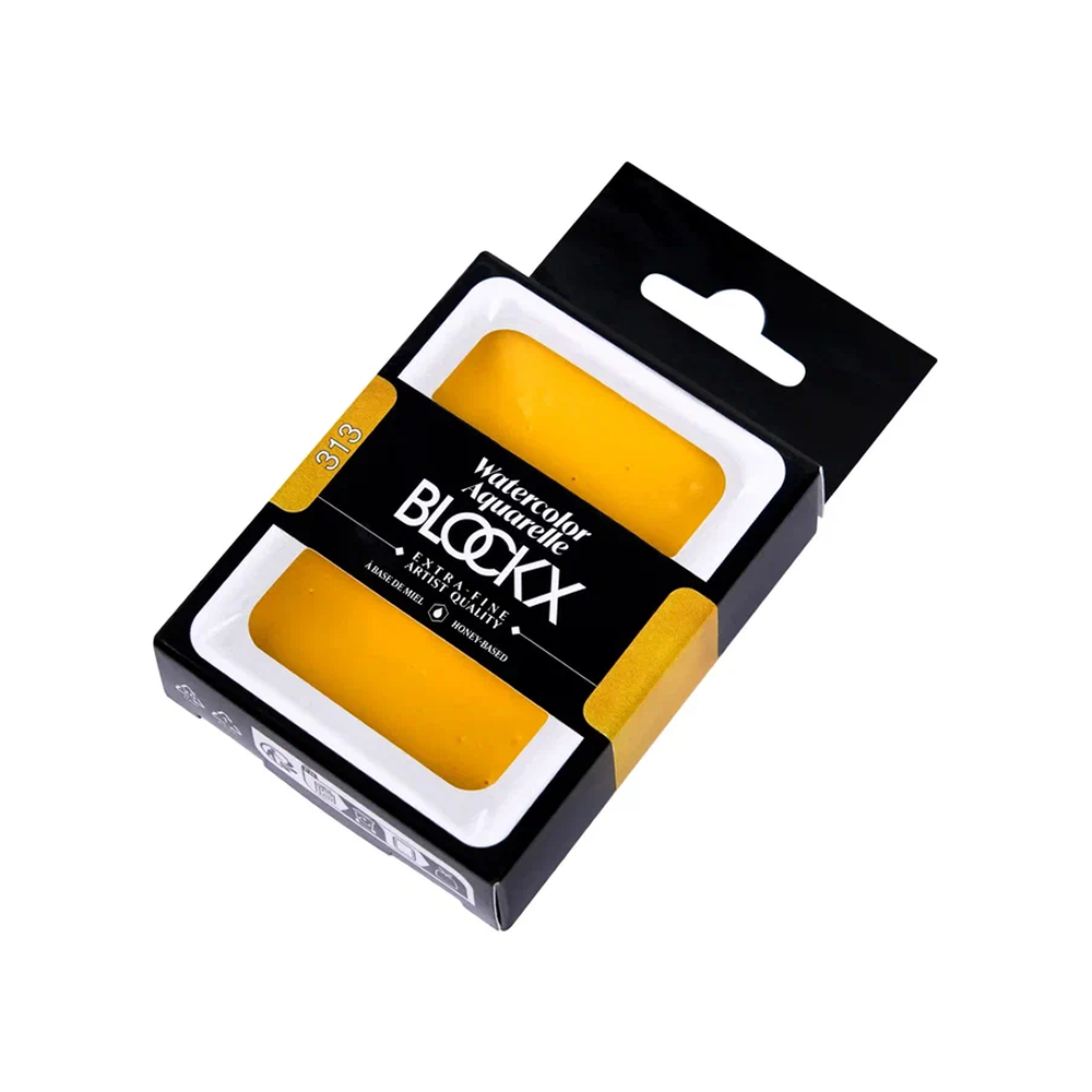 Краски акварельные "Blockx. Giant pan", 313 основной желтый, 18 мл., кювета - 2
