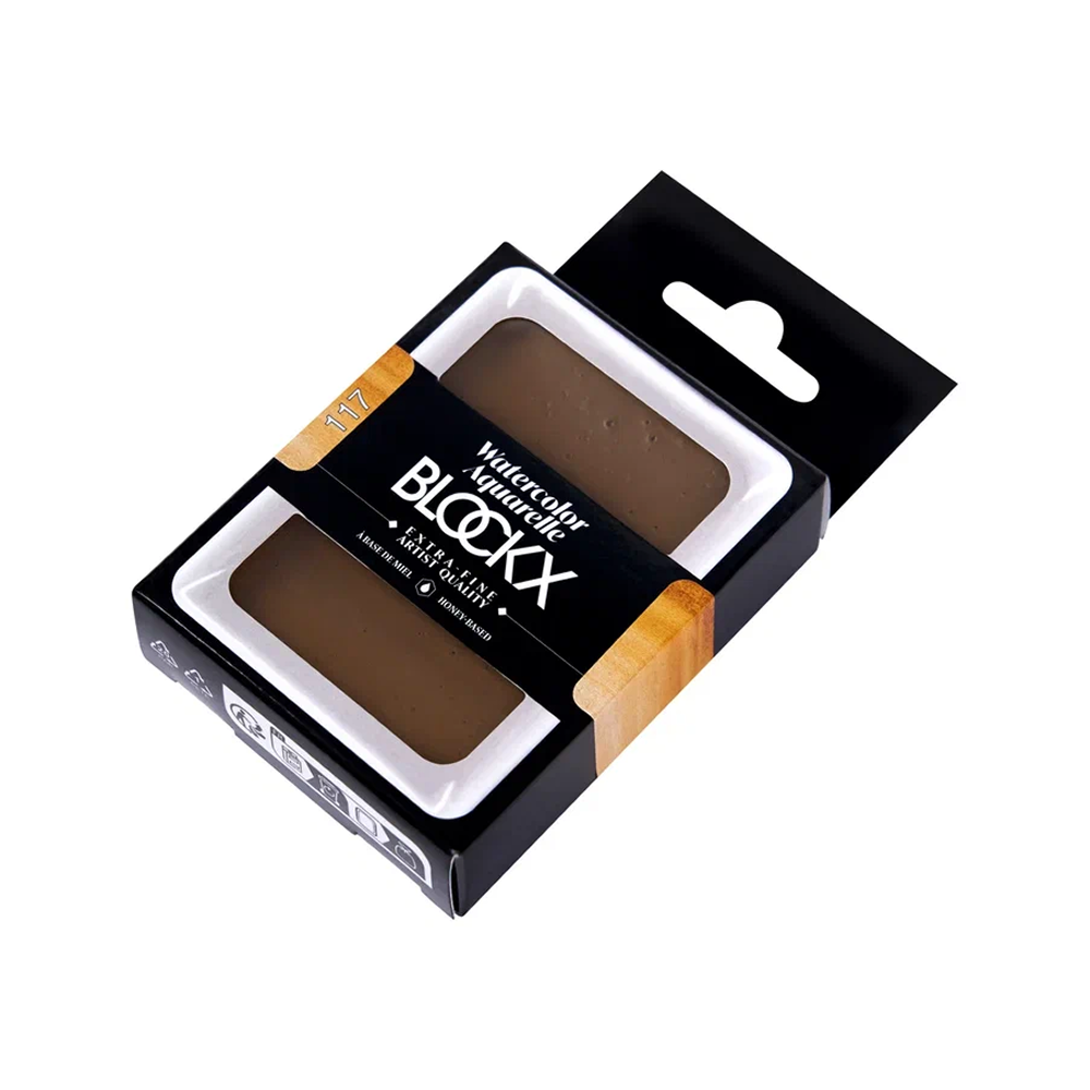 Краски акварельные "Blockx. Giant pan", 117 итальянская земля, 18 мл., кювета - 2