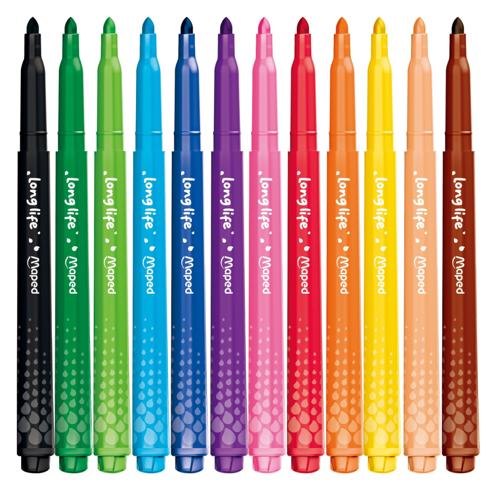 Фломастеры "Color Peps Long Life", 12 шт