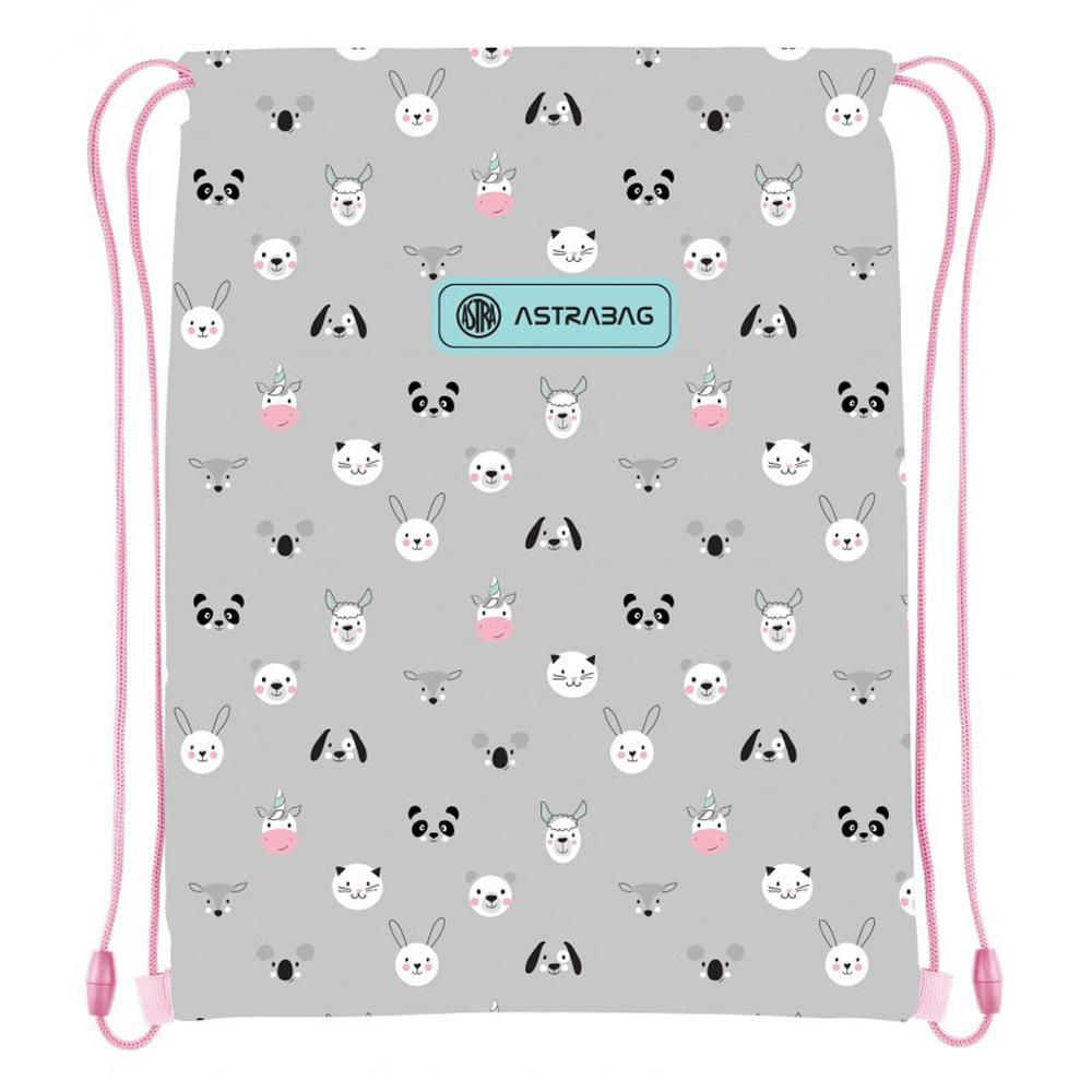 Мешок для обуви "Kitty the cute", 33x40 см, серый