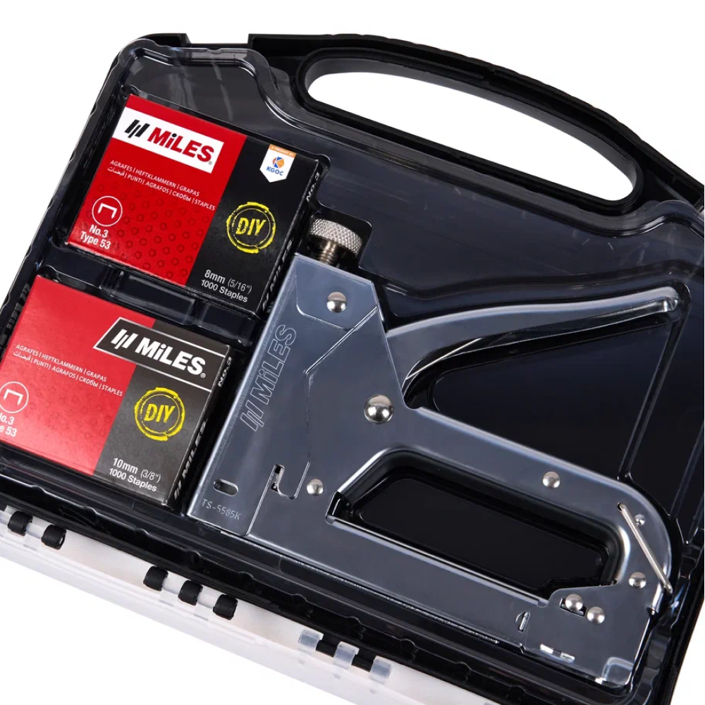 Набор инструментов Miles "5585KM3-D8-D10", степлер скобозабивной + скобы - 4