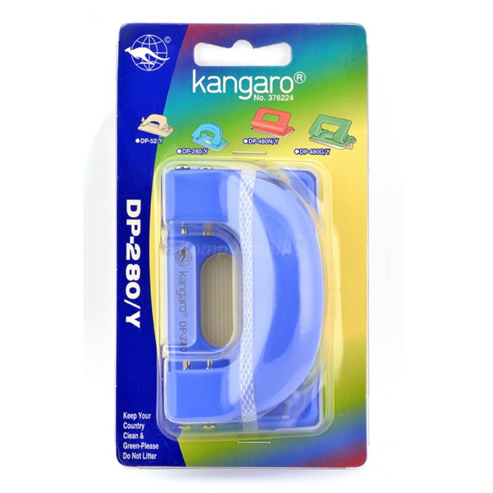 Дырокол Kangaro "DP-280", 11 листов, синий