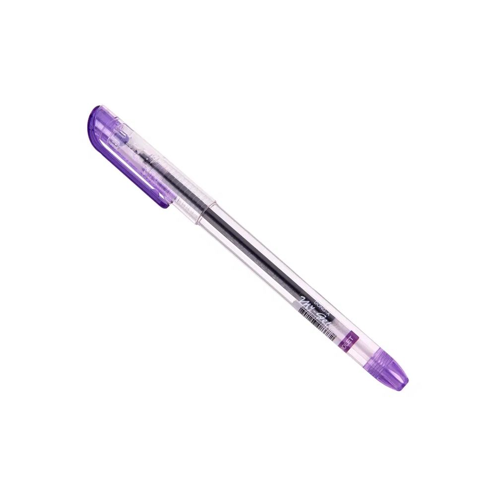 Ручка гелевая "My-Gel Standard", 0.5 мм, прозрачный, стерж. фиолетовый