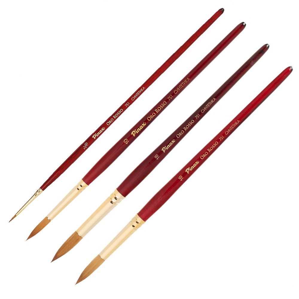 Кисть для рисования "Pinax Oro Rosso" синтетика, круглая
