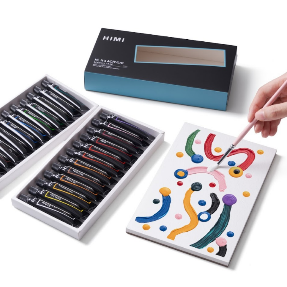 Краски акриловые "Himi.New vision", 24 цвета, тубы - 3