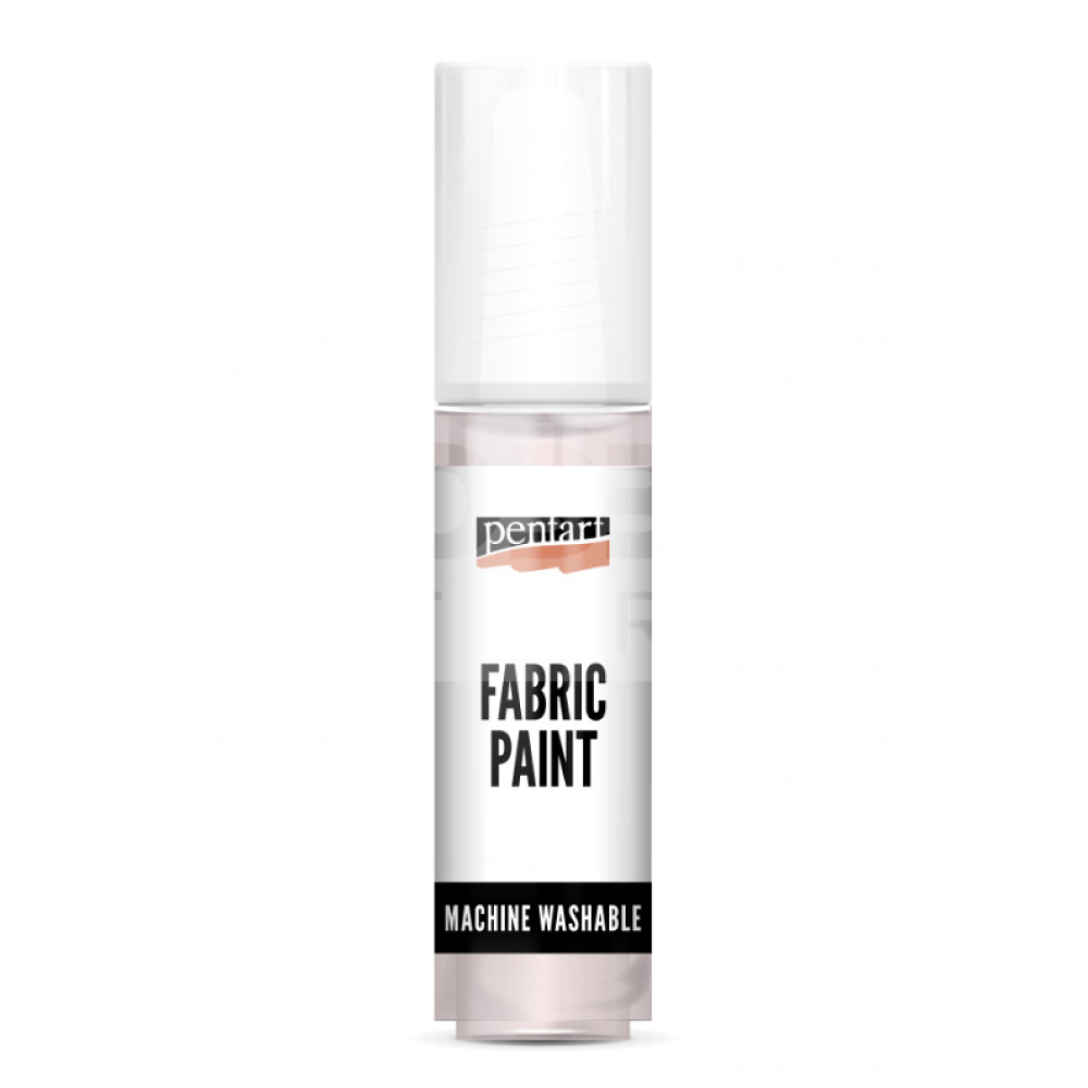 Краски для текстиля "Pentart Fabric paint metallic", жемчужно-белый, банка