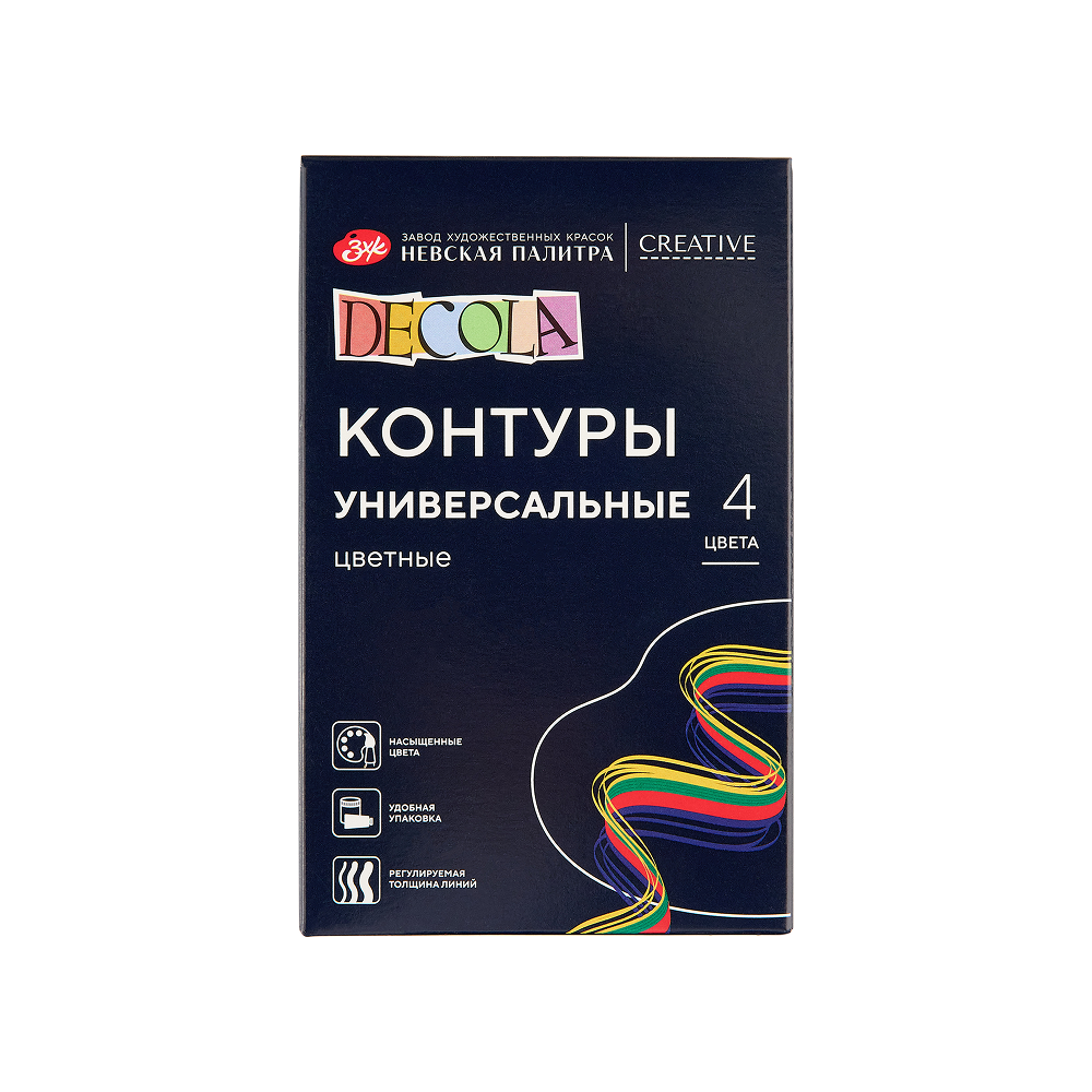 Контур акриловый универсальный "Декола classic", набор 4 цветов