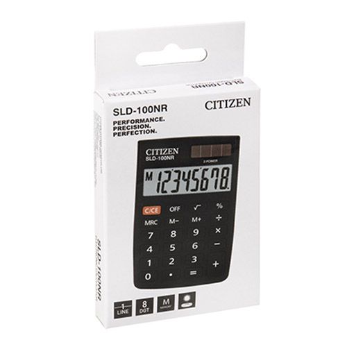 Калькулятор карманный Citizen "SLD-100NR", 8-разрядный, черный - 3