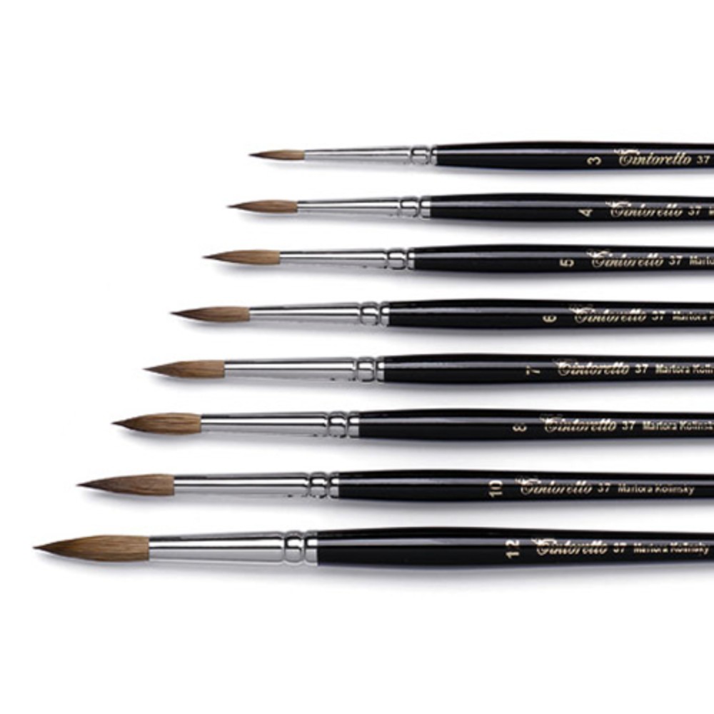 Кисть для рисования "Tintoretto  Martora Kolinsky SIB", сибирский колонок, круглая, №0 - 3