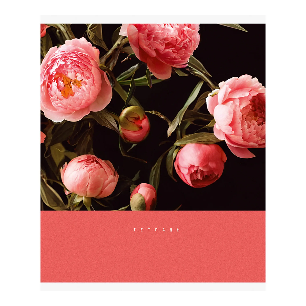 Тетрадь "Цветочный сад", А5, 48 листов, клетка, скоба сбоку, ассорти