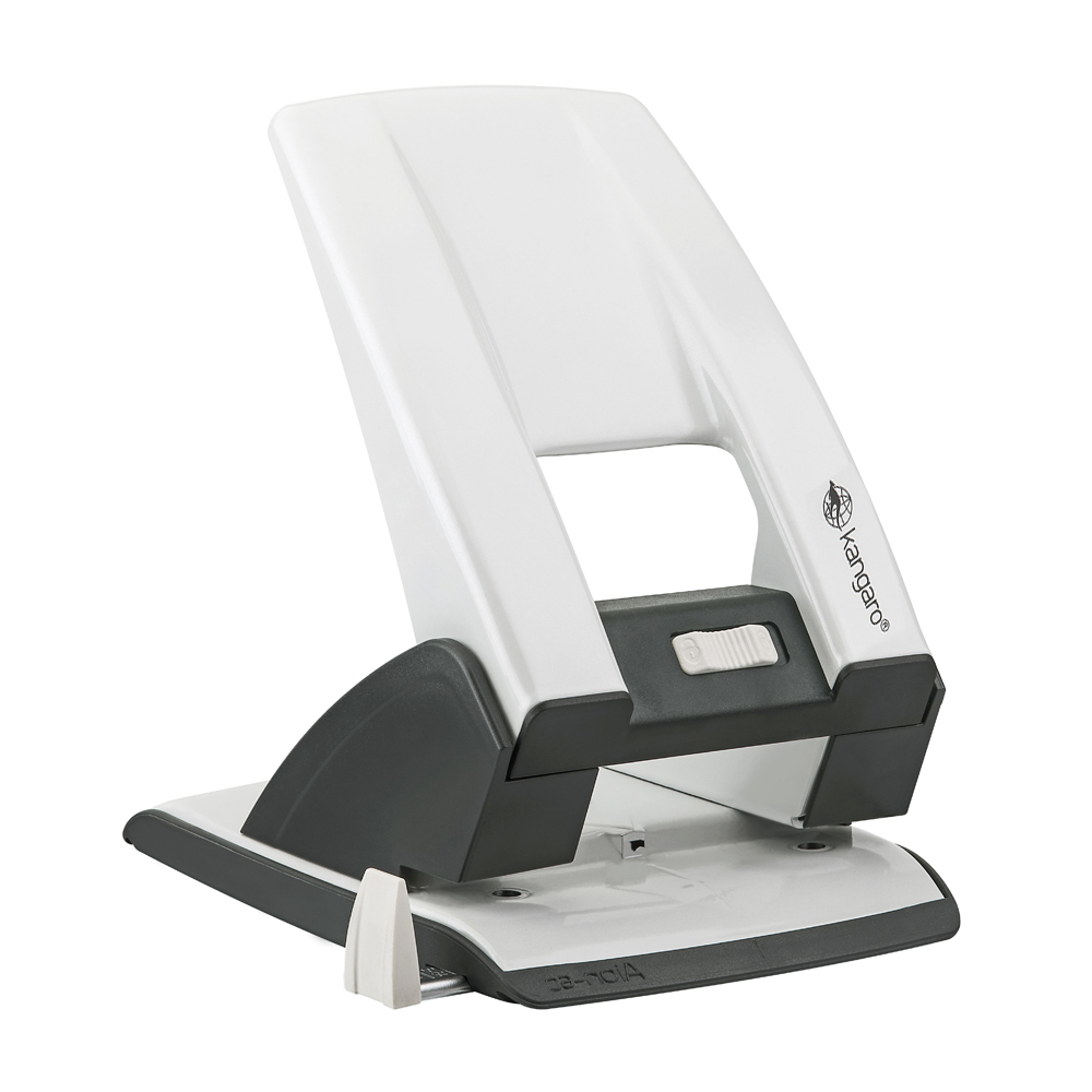 Дырокол Kangaro "Aion-60", 60 листов, белый, серебристый