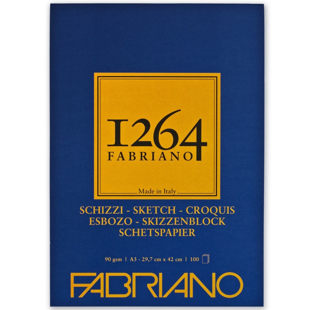 Блок-склейка бумаги для скетчинга "Fabriano. 1264", 90 г/м2