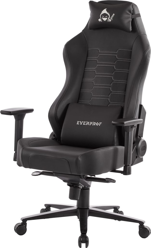 Кресло игровое EVERPROF Blackshot экокожа, черный, крестов. металл - 6