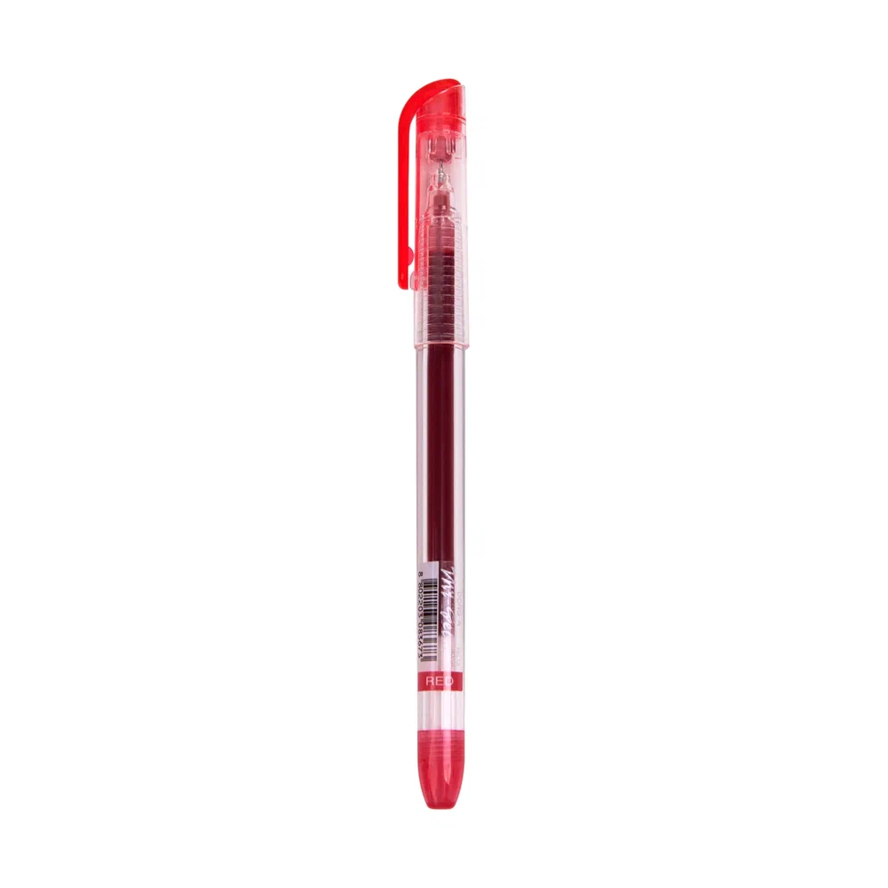 Ручка гелевая "My-Gel Standard", 0.5 мм, прозрачный, стерж. красный