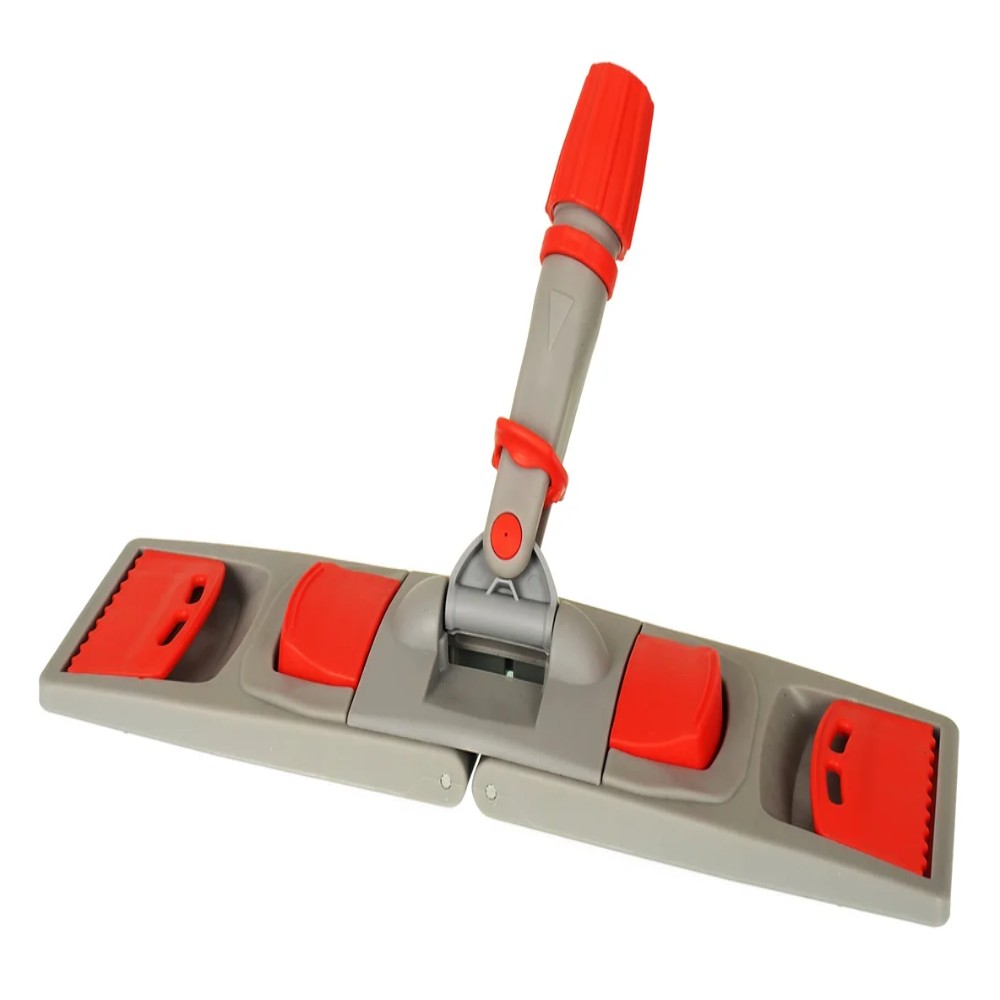 Держатель для мопов, 50см с зажимами, красный