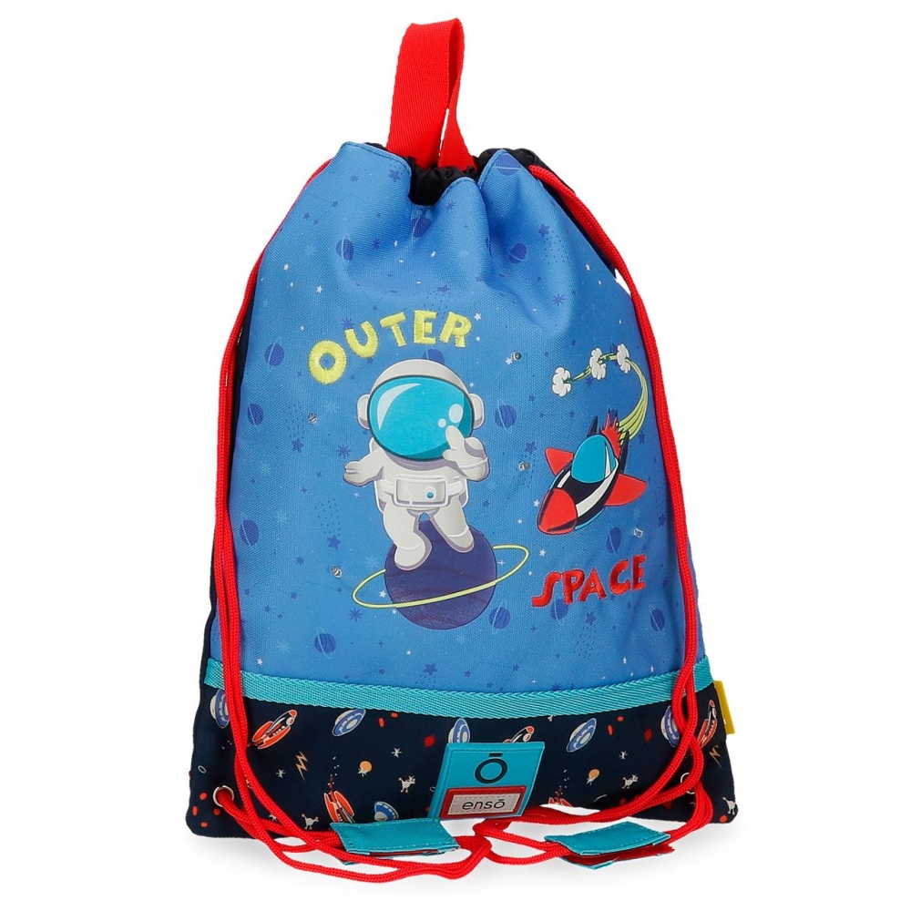 Мешок для обуви Enso "Outer space", 34x27 см, полиэстер, синий, черный