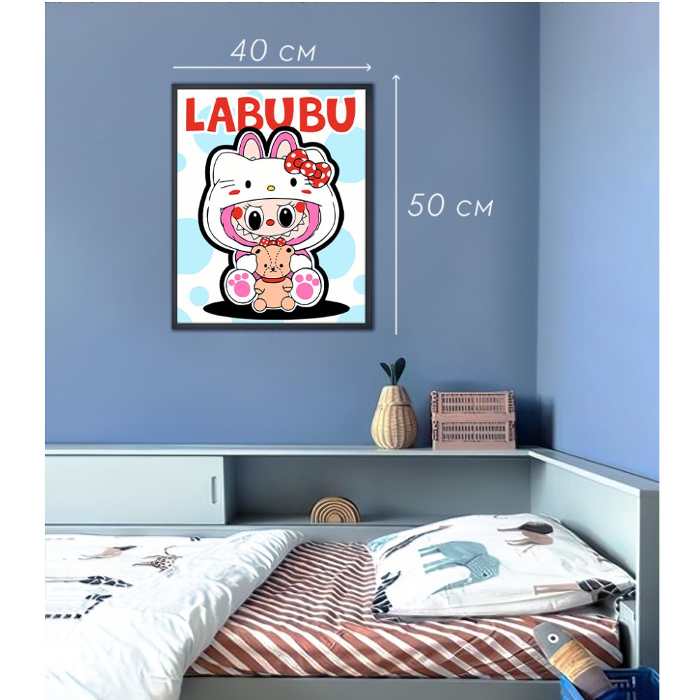 Картина по номерам "Labubu Hello Kitty" - 2
