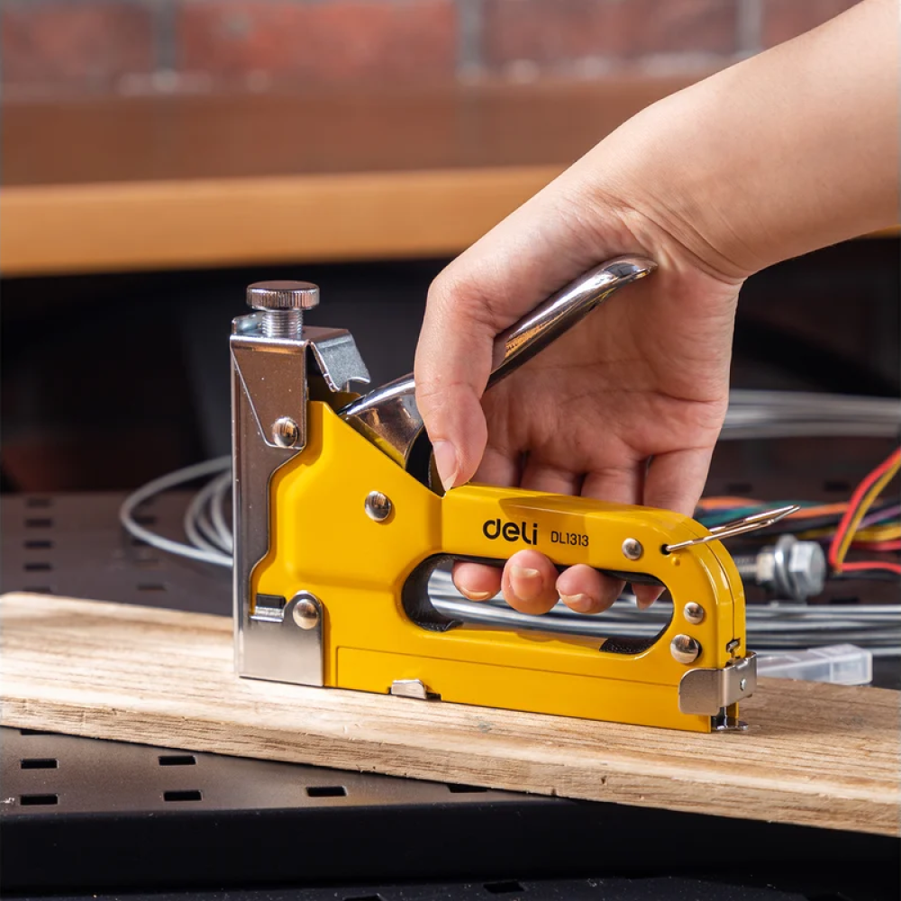 Степлер Deli YS EDL1313, механический, 3-в-1 + комплект скоб (П, U, T) - 3