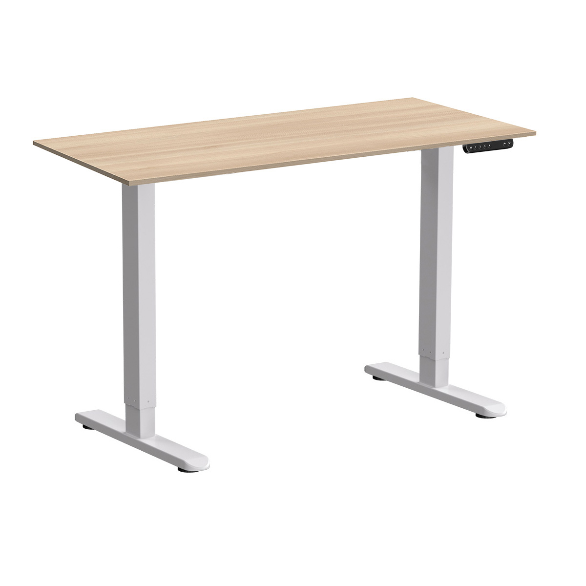 Стол с электроприводом WellDesk Prime 1300x675х18 белый/акация лэйкленд (9191462+9072453)