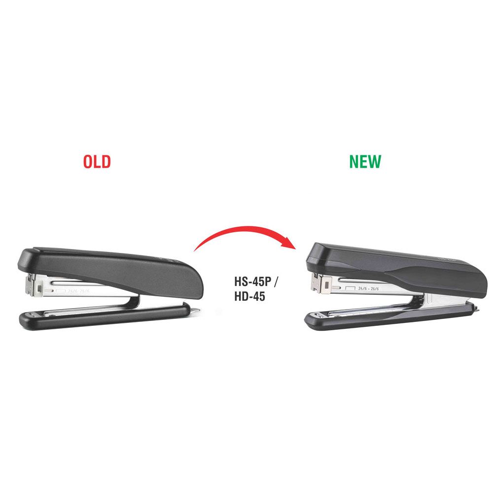 Скобосшиватель "HS-45P", № 24/6, 26/6, 30 листов, красный