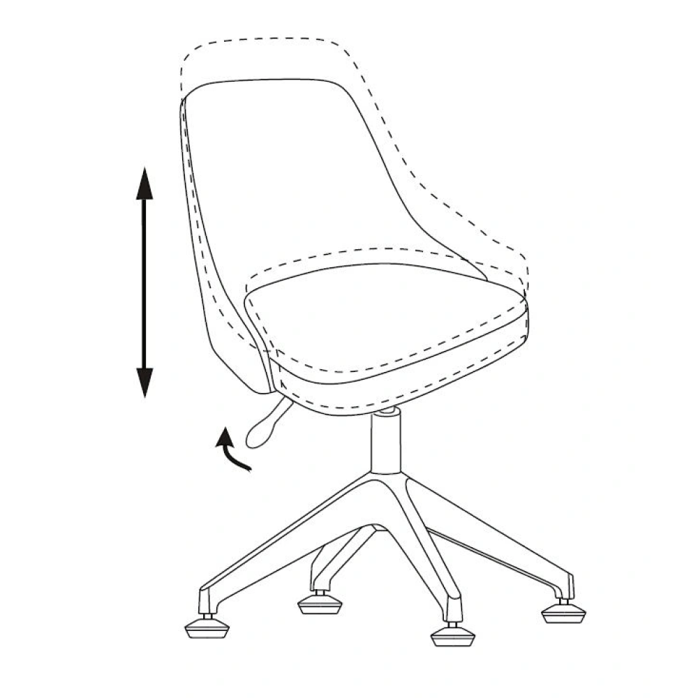 Кресло "Бюрократ CH-340GLZ", ткань, синий, каркас пластик, корпус серый - 5