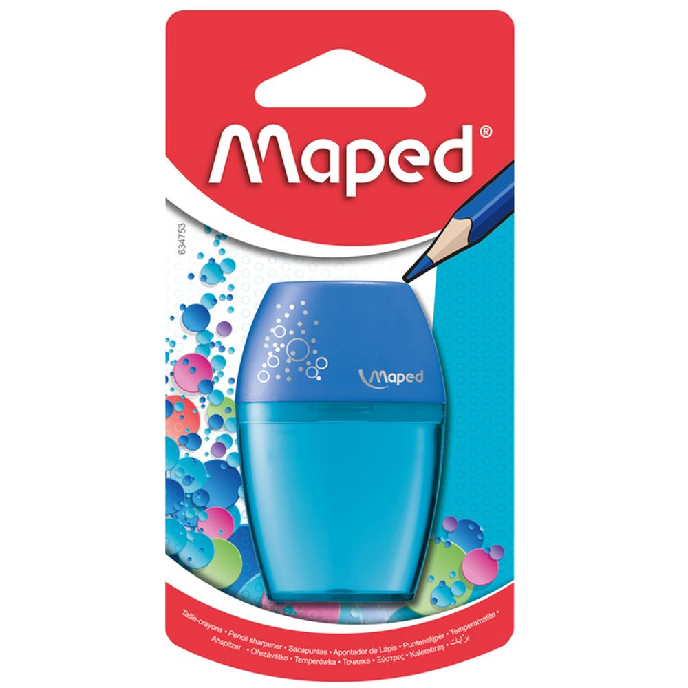 Точилка Maped "Shaker", 1 отверстие, с контейнером, блистер
