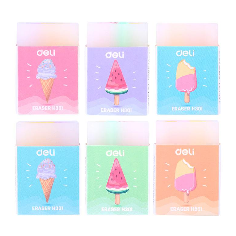 Ластик Deli "Ice cream Eraser", ассорти