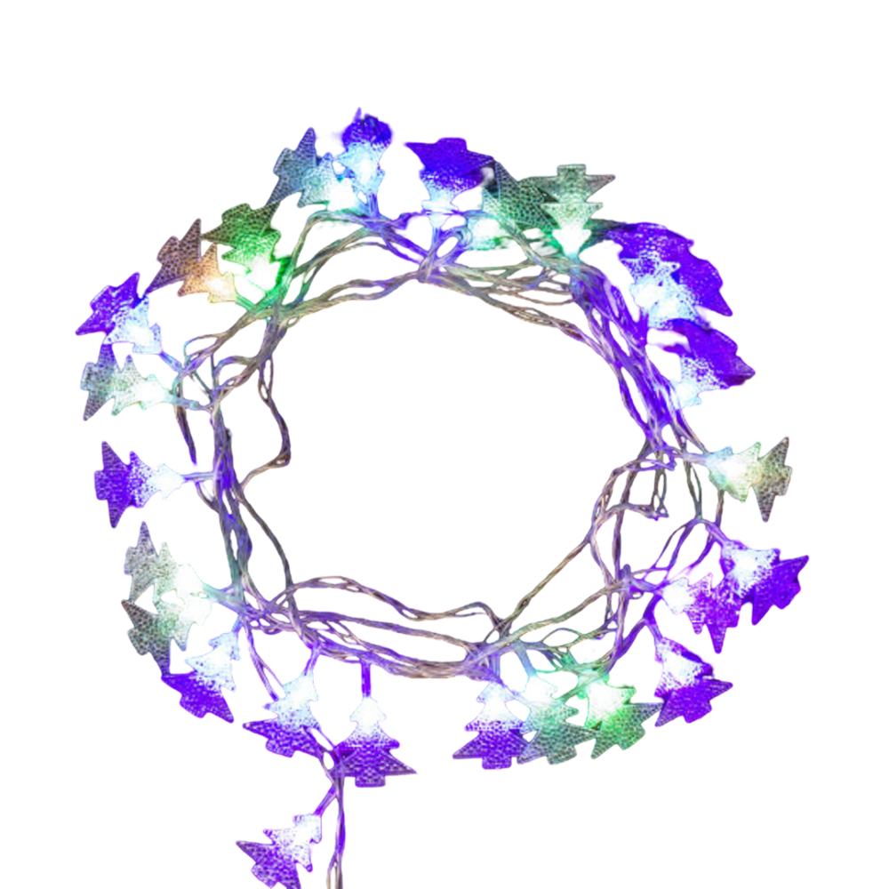 Гирлянда электрическая LED "Нить" с насадками "Елочка", 4,5 м