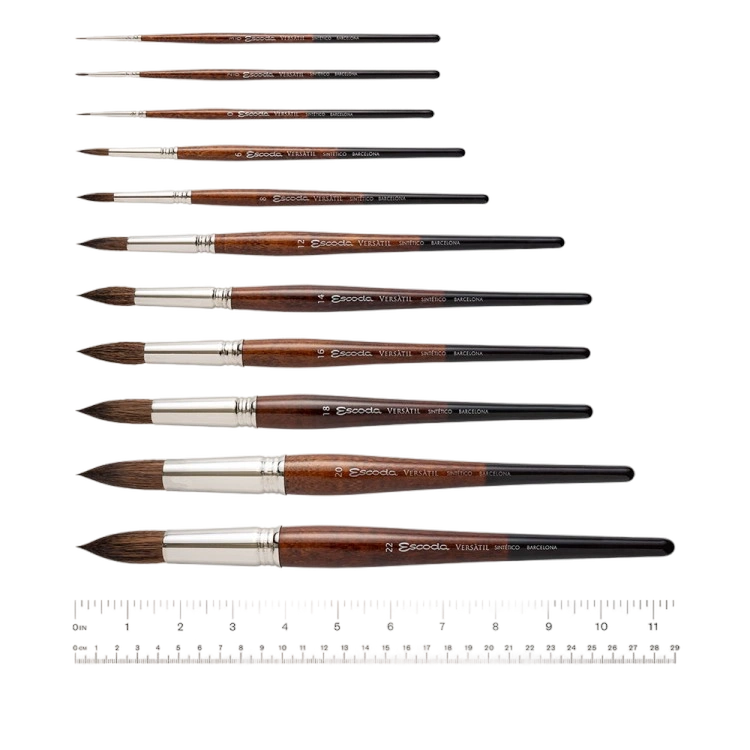Кисть "Escoda Versatil Brush S/H 1540", синтетика, круглая, №8 - 3