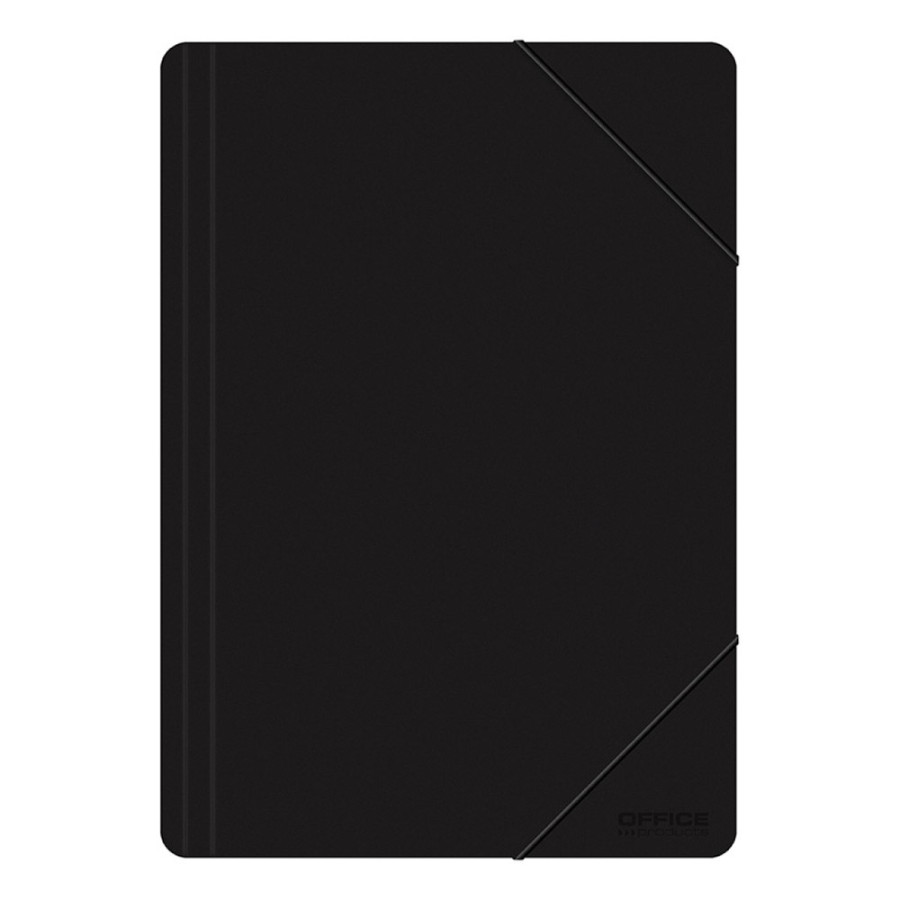 Папка на резинках "Office Products", A4, 15 мм, пластик, черный