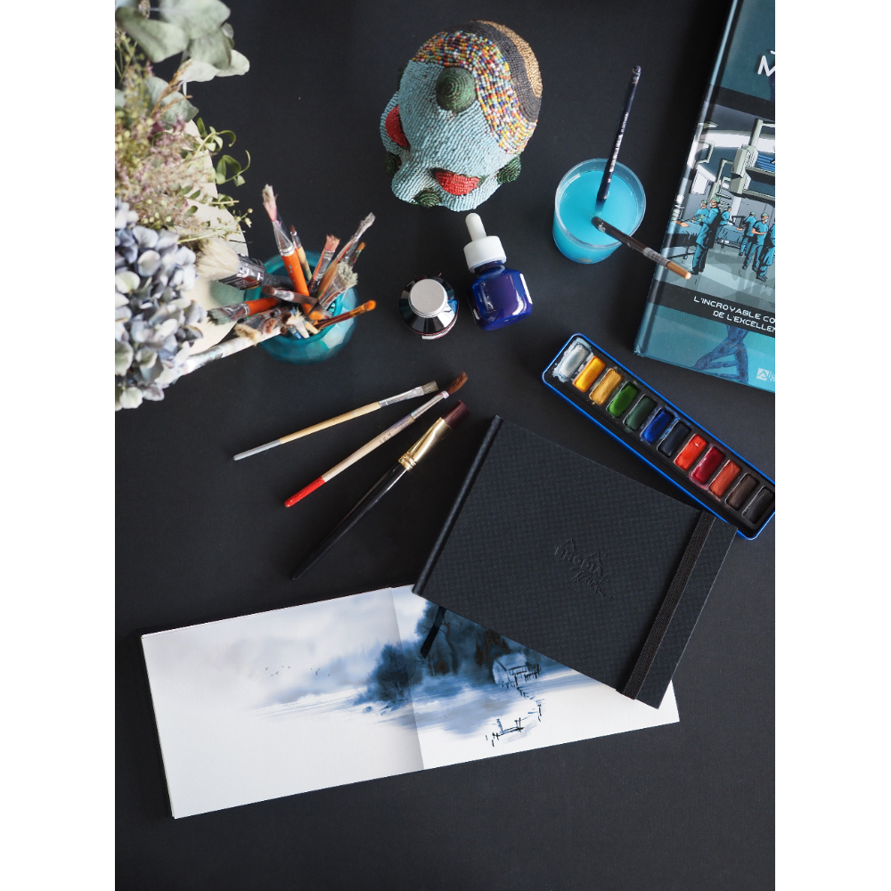 Скетчбук "Rhodia Touch", 300 г/м2, 21x21 см, 20 листов, черный - 3