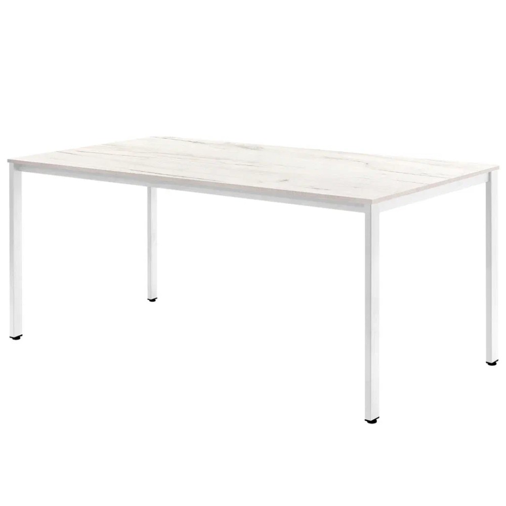 Стол Millwood Сеул, 1600х800 мм, металлокаркас белый