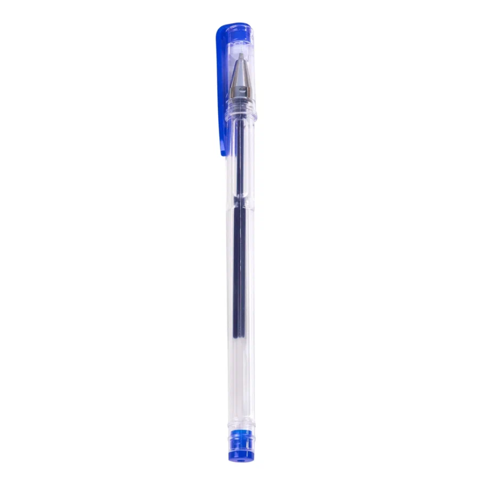 Ручка гелевая "Office Products", 0.5 мм, прозрачный, стерж. синий - 2