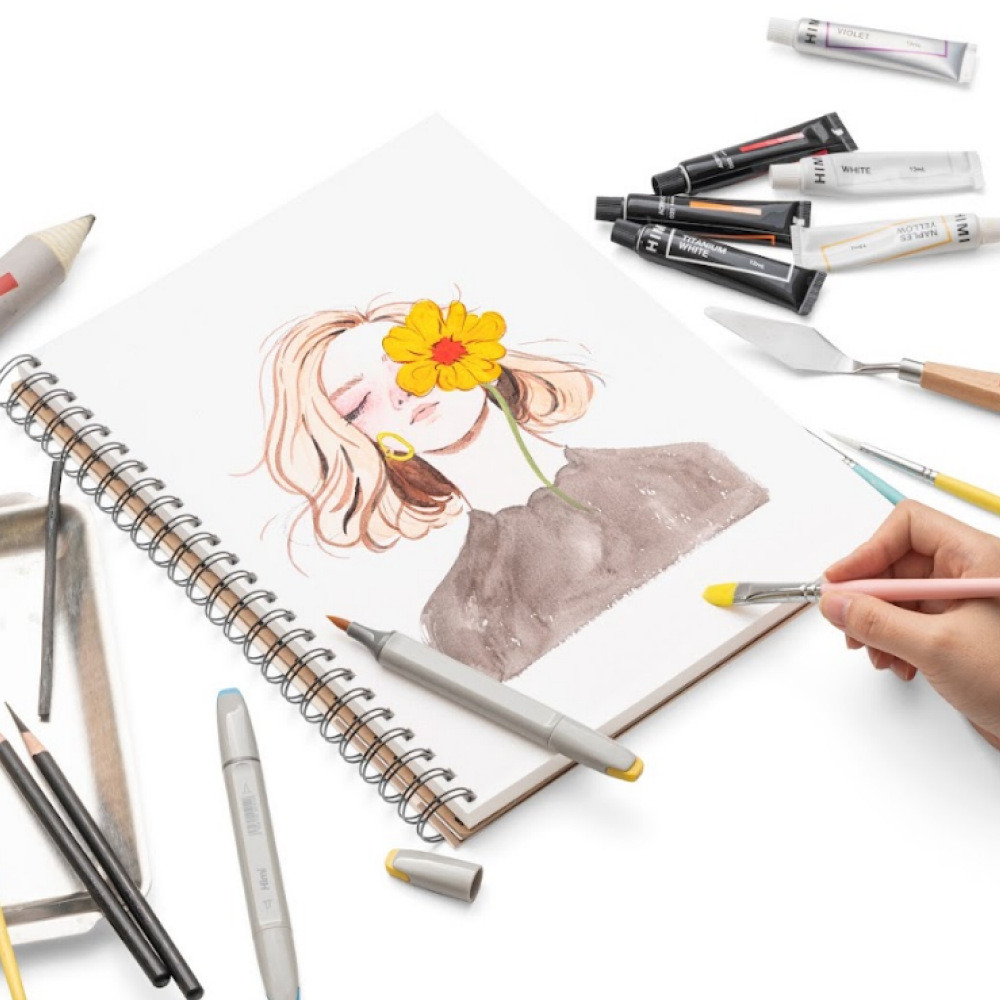 Скетчбук для графики "Himi", 22.8х30.4 см, 180 г/м2, 40 листов - 9