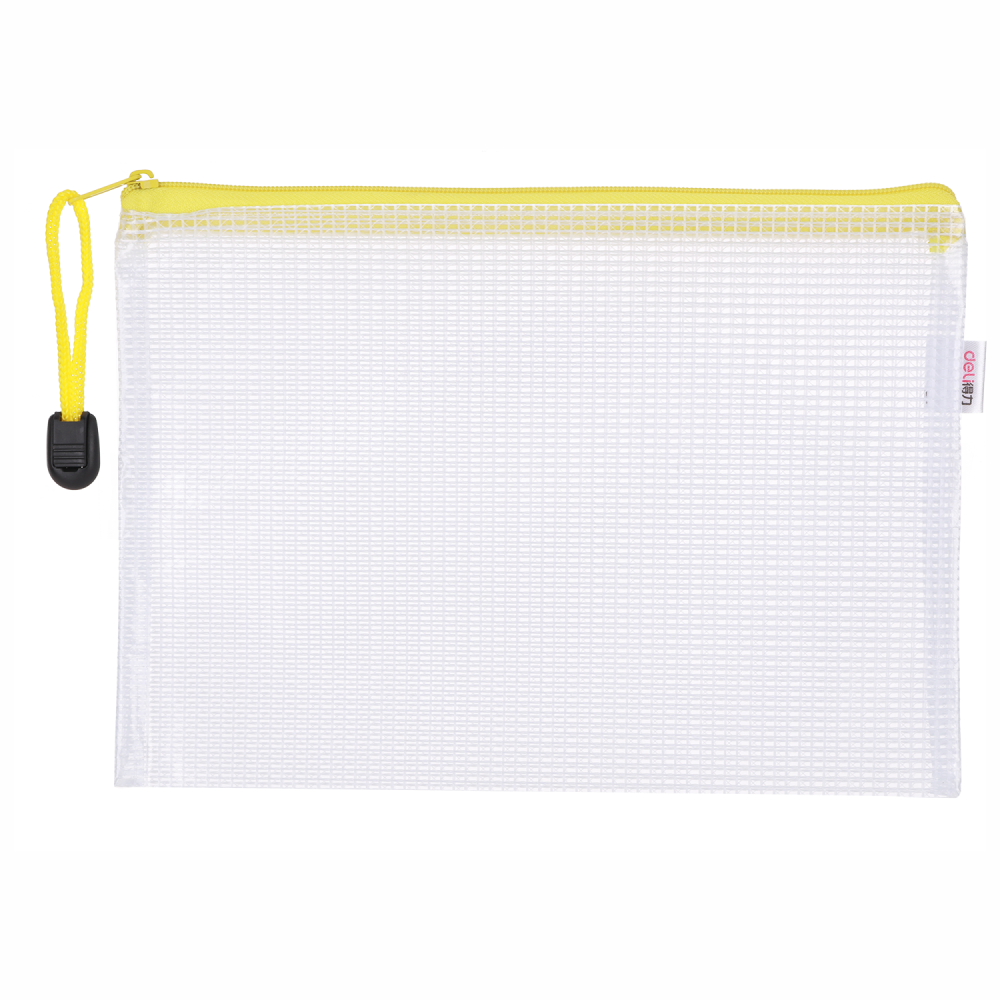 Папка конверт на молнии "Deli", А5, прозрачный