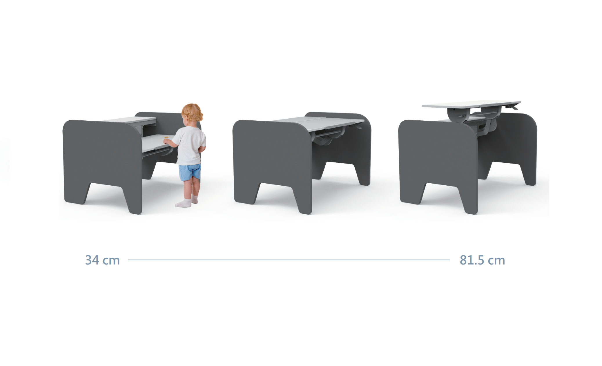 Стол Comf-Pro Elephant Desk UR-3, 1155х700х(340-815) мм, белый, серый - 8