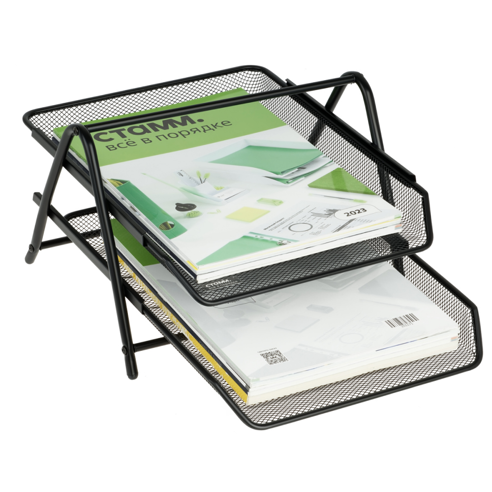 Модуль горизонтальный "Стамм" на 2 лотка, черная сетка - 6