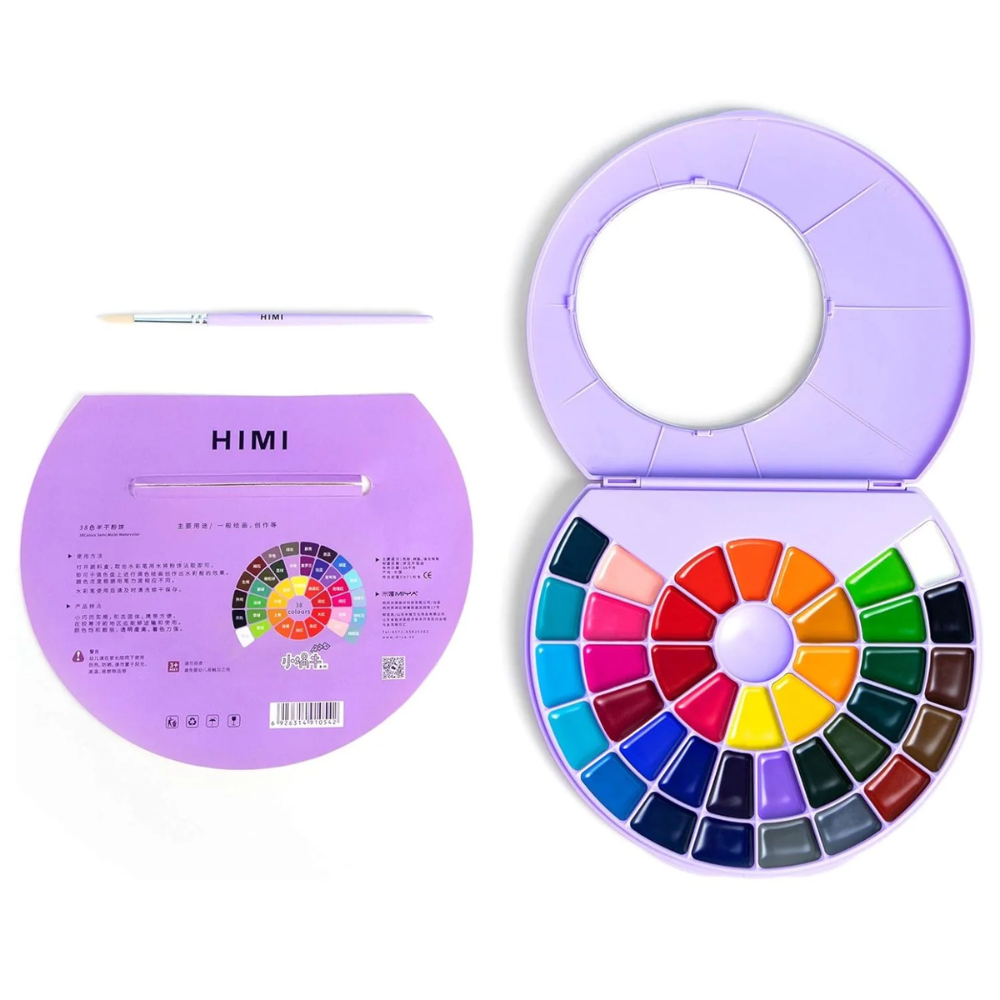 Краски акварельные "Himi", набор, 38 цветов