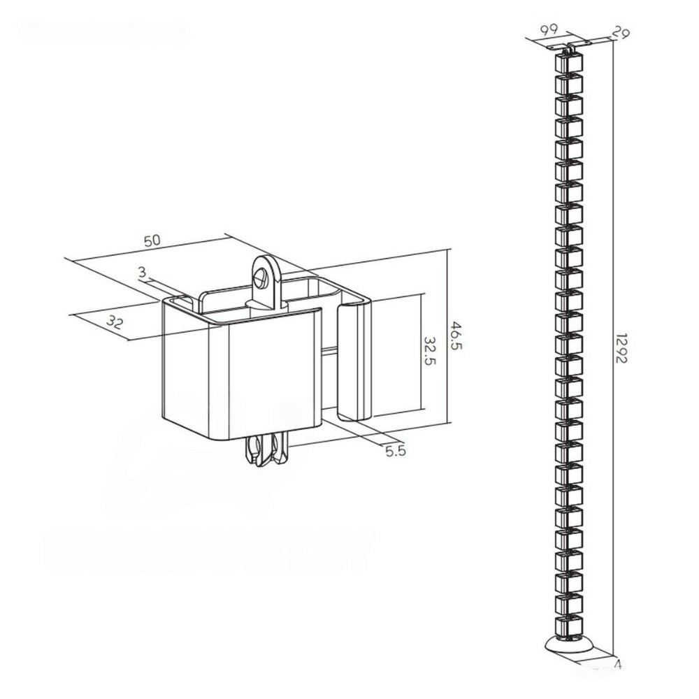Органайзер кольцевой Ergo Cabel R BLACK, черный - 5