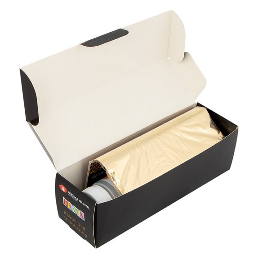 Набор для золочения "Decola №2" (поталь, кисть, клей для потали, лак для потали) - 2